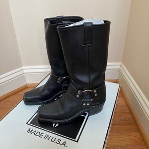 Frye Black Harness Boots Size 7